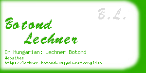 botond lechner business card